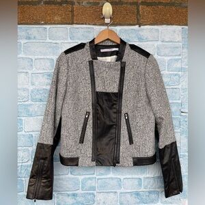 Lauren Vidal tweed leather mix size small